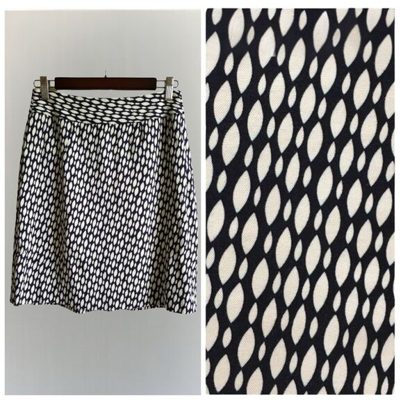 Banana Republic Skirt Navy White Geo-Print Sloan-Fit Mini Nautical Preppy 4P - Picture 1 of 7
